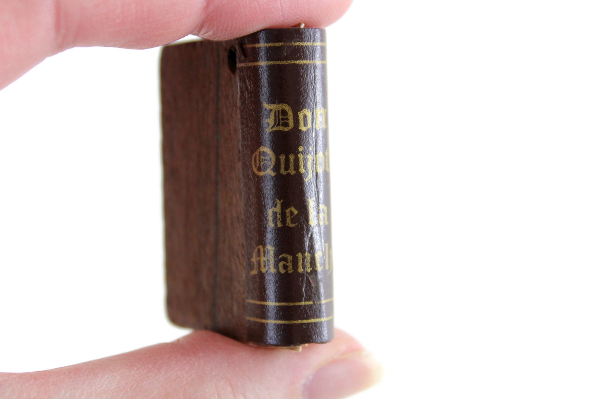 Artisan-Made Vintage Miniature Dollhouse Don Quijote de la Mancha Book ...