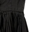 Vintage Black Cotton Spaghetti Strap Knee-Length Dress