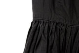 Vintage Black Cotton Spaghetti Strap Knee-Length Dress