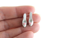 Vintage 1:12 Miniature Dollhouse White High Heel Shoes With Pink Bows