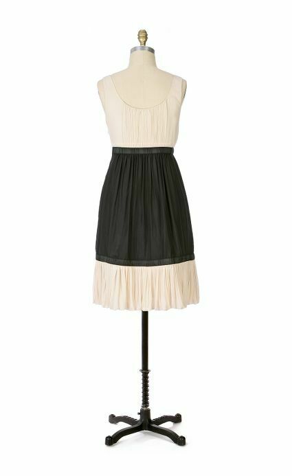 blue dress for baby girl Archival Anthropologie Black & Cream Stripe 