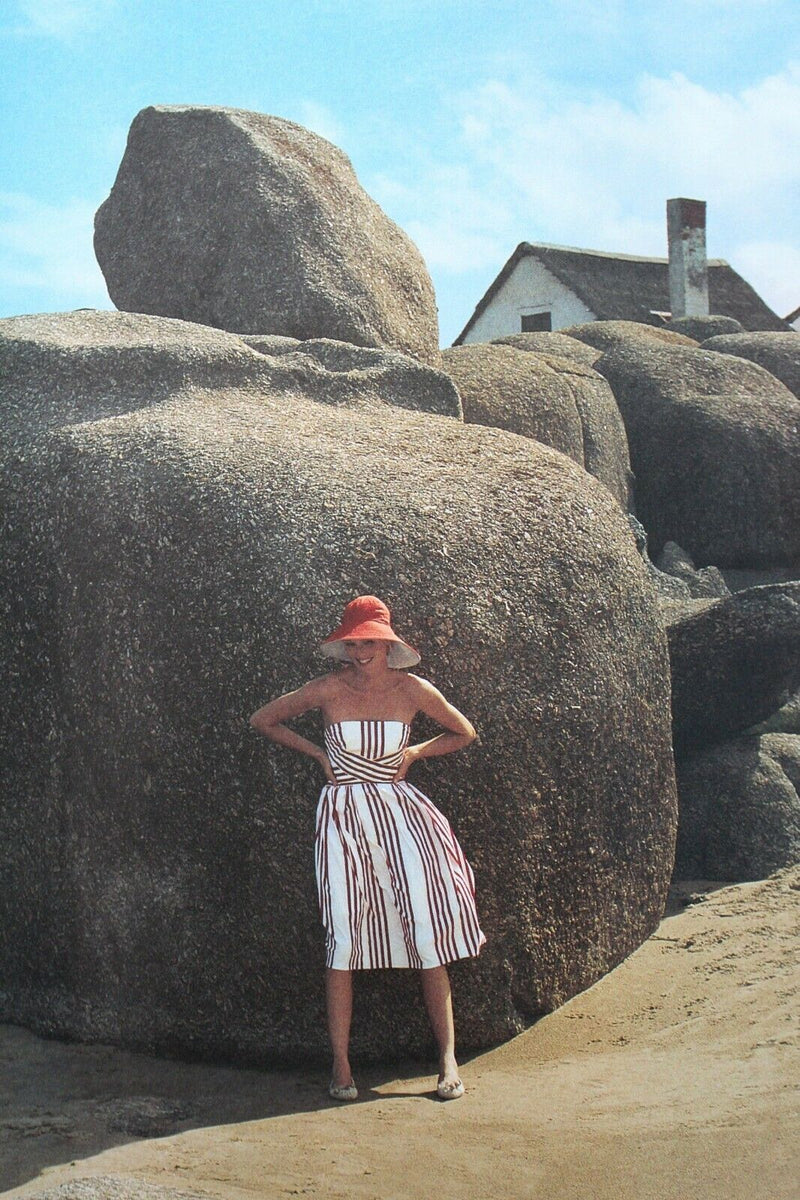 Archival Anthropologie Red & White Stripe 