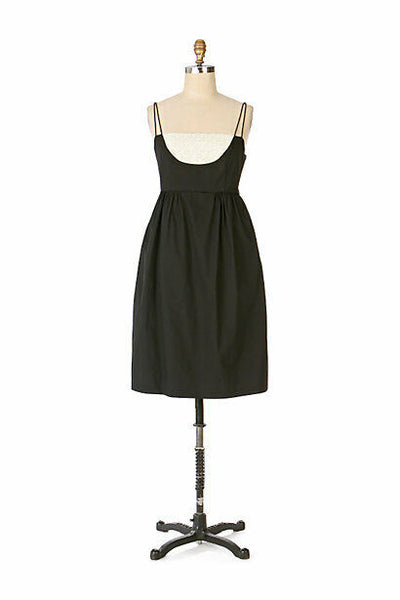 New Anthropologie Black & Cream Lace "Tuxedo Dress" by Viola, Size 6, Originally $158