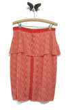 New Anthropologie Red & White Peplum "Broken Levels Skirt", Plenty by Tracy Reese, Size 10, Originally $138