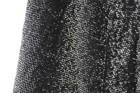 Vintage Black & Silver Sparkly Metallic Stretch Midi Pencil Skirt