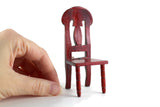 Vintage 1:12 Miniature Dollhouse Cherry Wood Dining Chair