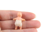 Vintage 1:12 Miniature Dollhouse Baby Doll Figurine with Diaper