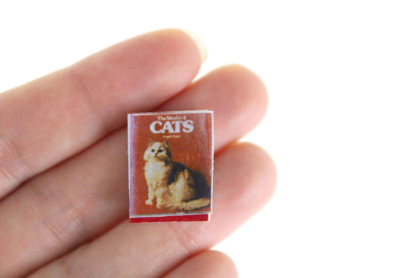 Vintage 1:12 Miniature Dollhouse Book of Cats