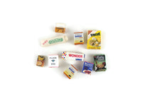 Vintage 1:12 Miniature Dollhouse Food Lot - Set of 10 Boxed & Bagged Foods