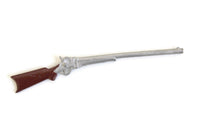 Vintage 1:12 Miniature Dollhouse Rifle or Shotgun & Shooting Target