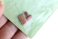 New Vintage 1:12 Miniature Dollhouse Rubber Stamp & Inkpad Set