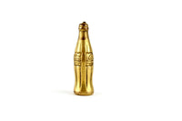 Vintage Miniature Gold Metal Coca-Cola Bottle