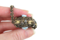 Vintage Gold Chain Bracelet with Purse Charm
