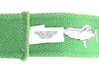 Vintage Green & Blue Embroidered Shark Child's Belt