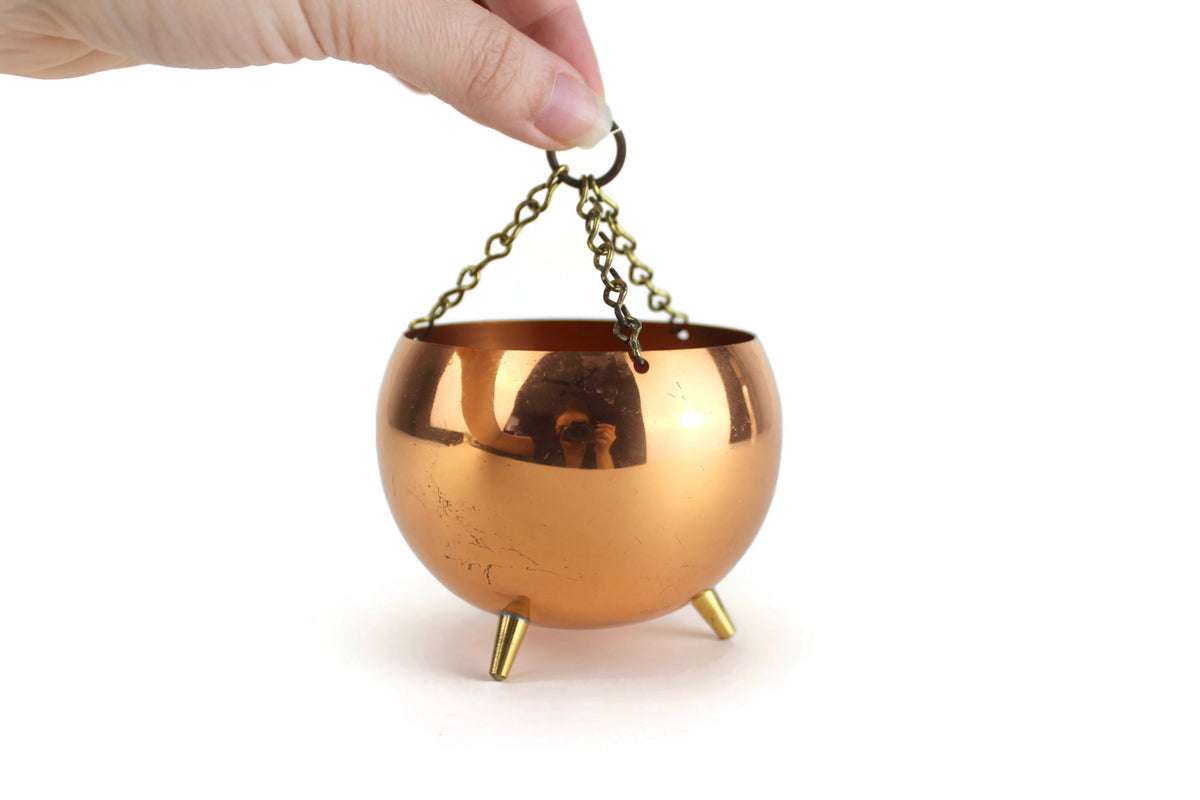 Vintage Coppercraft Guild Copper & Brass Hanging Planter with Brass Fe –  The Mustard Dandelion