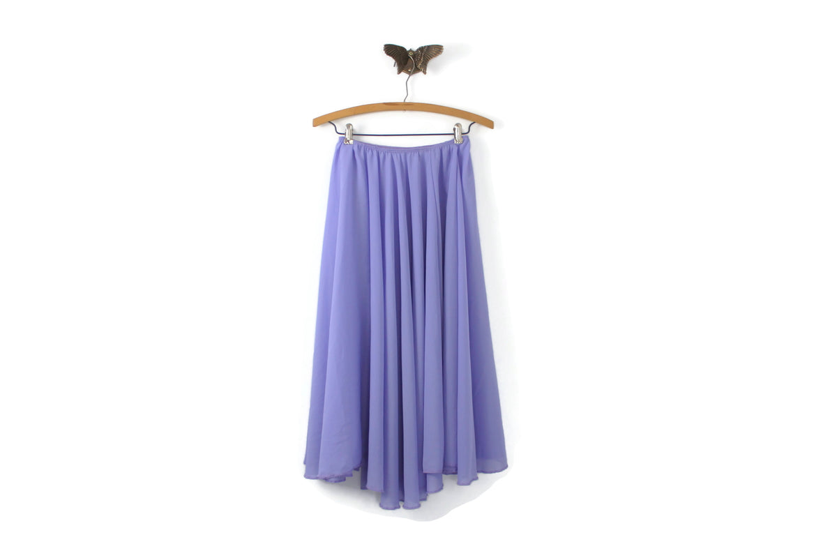lavender tree skirt Vintage Lavender Purple Chiffon Maxi Skirt – The Mustard Dandelion