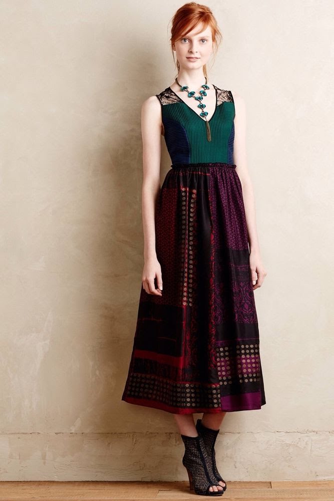 anthropologie woodblock midi dress New Anthropologie Rare 
