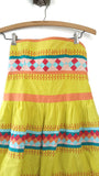 New Anthropologie Yellow Striped "Ribboned Quilotoa Dress" by Leifsdottir, Size 4, Originally $198