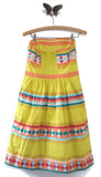 New Anthropologie Yellow Striped "Ribboned Quilotoa Dress" by Leifsdottir, Size 4, Originally $198