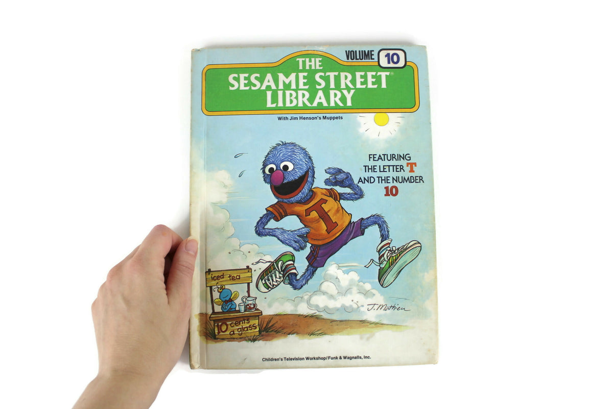 Vintage Sesame Street Library Book Volume 10 Featuring the Letter