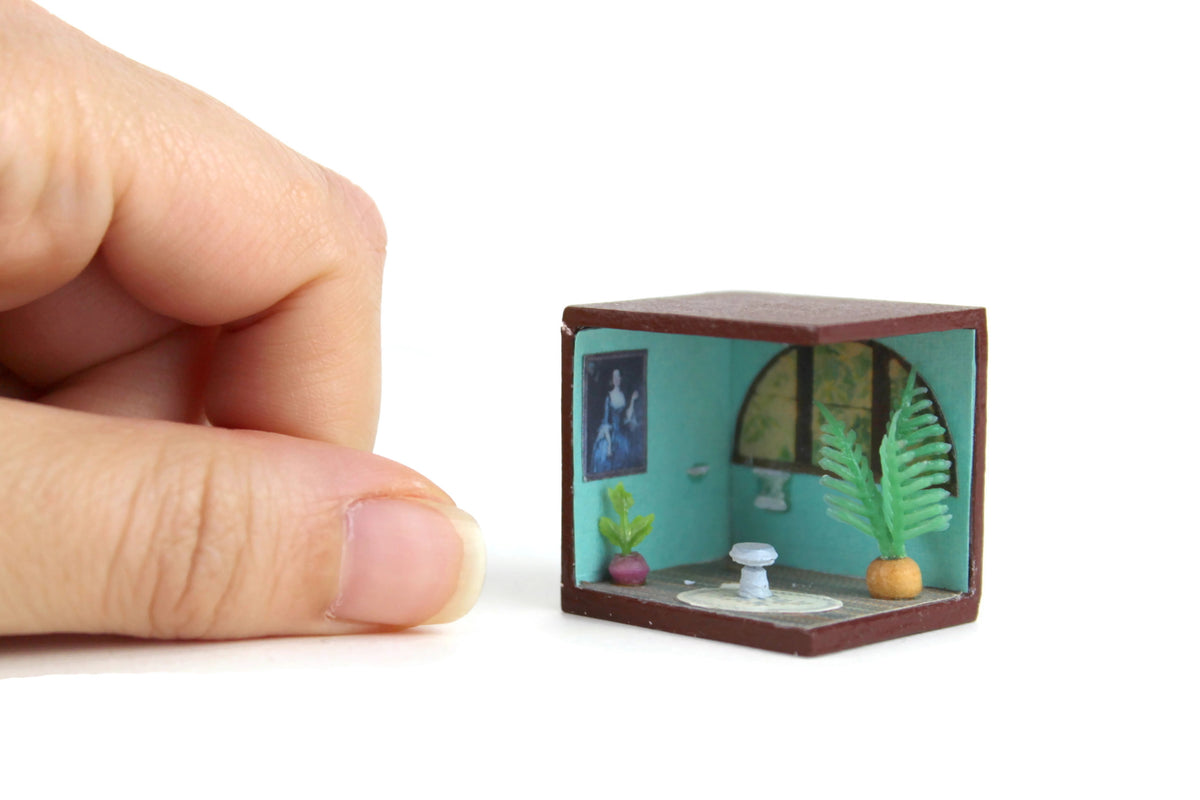 OOAK micro roombox, factory micro dollhouse, micro doll furniture, doll's dollhouse, miniature prop, BJD, miniature diorama accessories