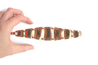 Vintage Wide Copper Link Bracelet