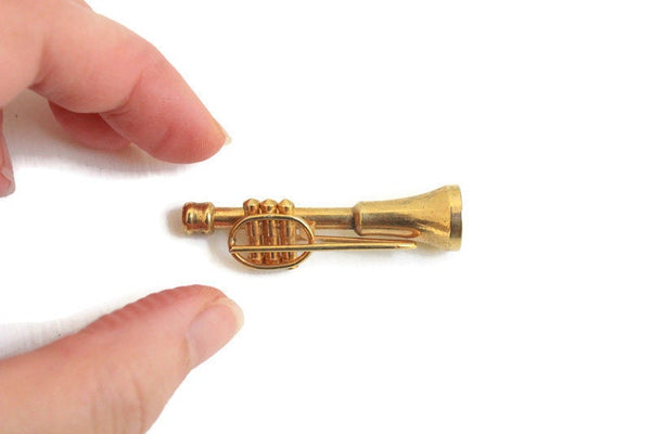 Vintage Brass 1:12 Miniature Dollhouse Trumpet