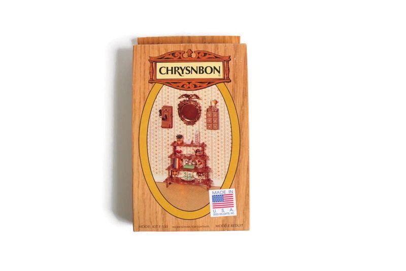 New Vintage 1:12 Miniature Dollhouse Chrysnbon Shelf Kit – The
