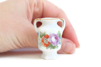 Vintage 1:12 Miniature Dollhouse White Floral Porcelain Vase