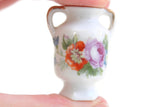 Vintage 1:12 Miniature Dollhouse White Floral Porcelain Vase
