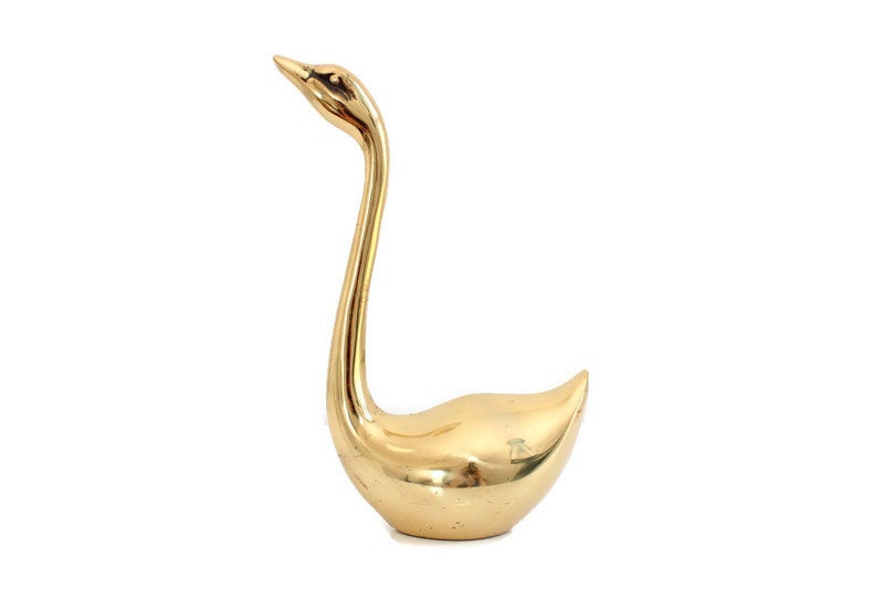 Vintage Brass Swan Figurine – The Mustard Dandelion