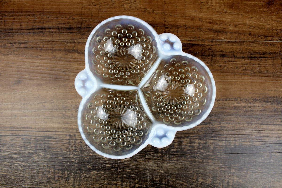 Anchor Hocking factory Opalescent Moonstone Hobnail 19pc Dish Set