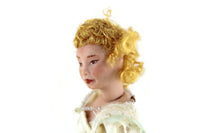 Artisan-Made Vintage 1:12 Dollhouse Porcelain Bisque Edwardian Woman Figurine in Beige Lace Dress