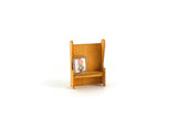 Artisan-Made Vintage 1:48 Quarter Scale Miniature Dollhouse Wooden Bench with Pillow