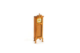 Artisan-Made Vintage 1:48 Quarter Scale Miniature Dollhouse Wooden Grandfather Clock