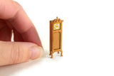 Artisan-Made Vintage 1:48 Quarter Scale Miniature Dollhouse Wooden Grandfather Clock