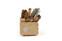 Artisan-Made Vintage 1:12 Miniature Dollhouse Crate of Dollhouse Building Tools & Accessories