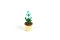 Artisan-Made Vintage 1:12 Miniature Dollhouse Blue Hydrangea Potted Plant