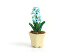 Artisan-Made Vintage 1:12 Miniature Dollhouse Blue Hydrangea Potted Plant