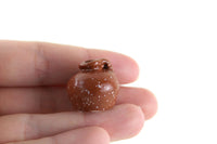 Artisan-Made Vintage 1:12 Miniature Dollhouse Brown Speckled Ceramic Jug