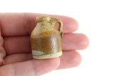 Artisan-Made Vintage 1:12 Miniature Dollhouse Large Light Brown Speckled Ceramic Jug