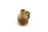 Artisan-Made Vintage 1:12 Miniature Dollhouse Large Light Brown Speckled Ceramic Jug