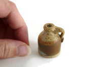 Artisan-Made Vintage 1:12 Miniature Dollhouse Large Light Brown Speckled Ceramic Jug