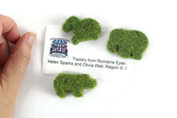 Artisan-Made Vintage 1:12 Miniature Dollhouse Animal-Shaped Topiaries