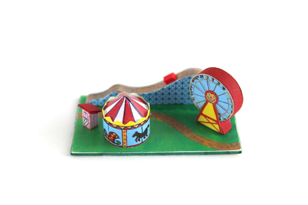 Artisan-Made 1:12 Miniature Dollhouse Carnival Diorama Playset