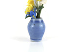 Artisan-Made Vintage 1:12 Miniature Dollhouse Blue & Yellow Flower Arrangement in Blue Vase