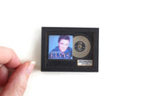 Artisan-Made 1:12 Miniature Dollhouse Elvis Presley Framed Solid Gold Album Blue Suede Shoes