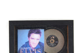 Artisan-Made 1:12 Miniature Dollhouse Elvis Presley Framed Solid Gold Album Blue Suede Shoes