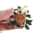 Artisan-Made Vintage 1:12 Miniature Dollhouse Potted Fern Houseplant in Macramé Hanger Signed by Artist