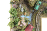 Artisan-Made Vintage 1:12 Miniature Dollhouse Train Set & Village on Wooden Table